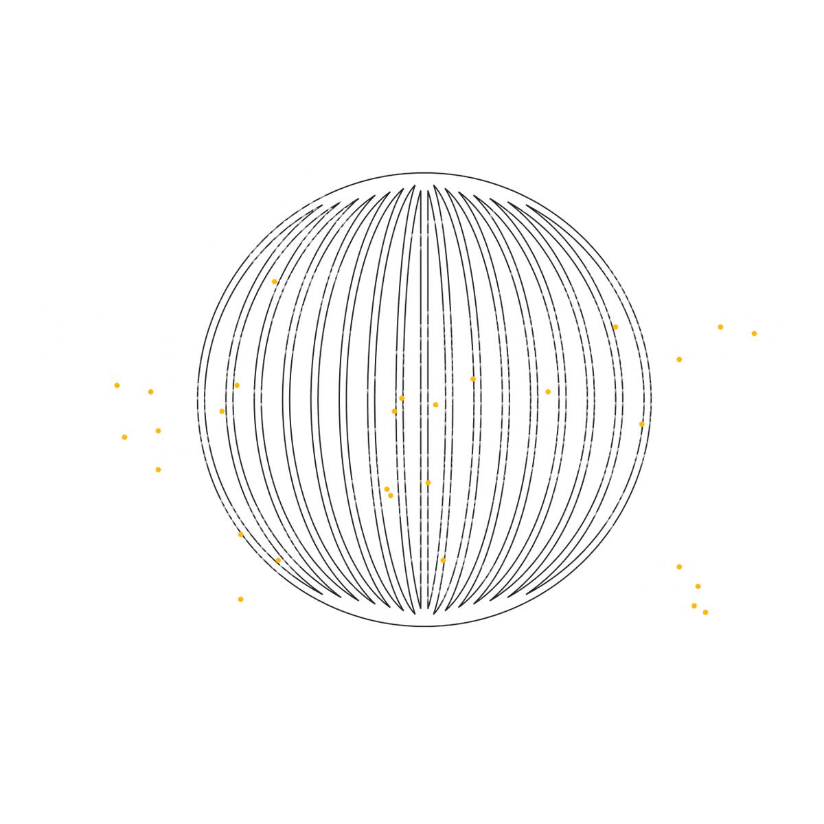 A globe with data emitting from its continents.